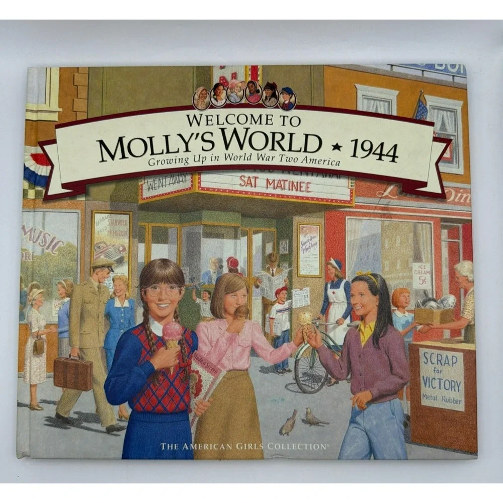 American Girl Molly Felicity 3 Book Lot World 1944 1774 Craft Book Vintage